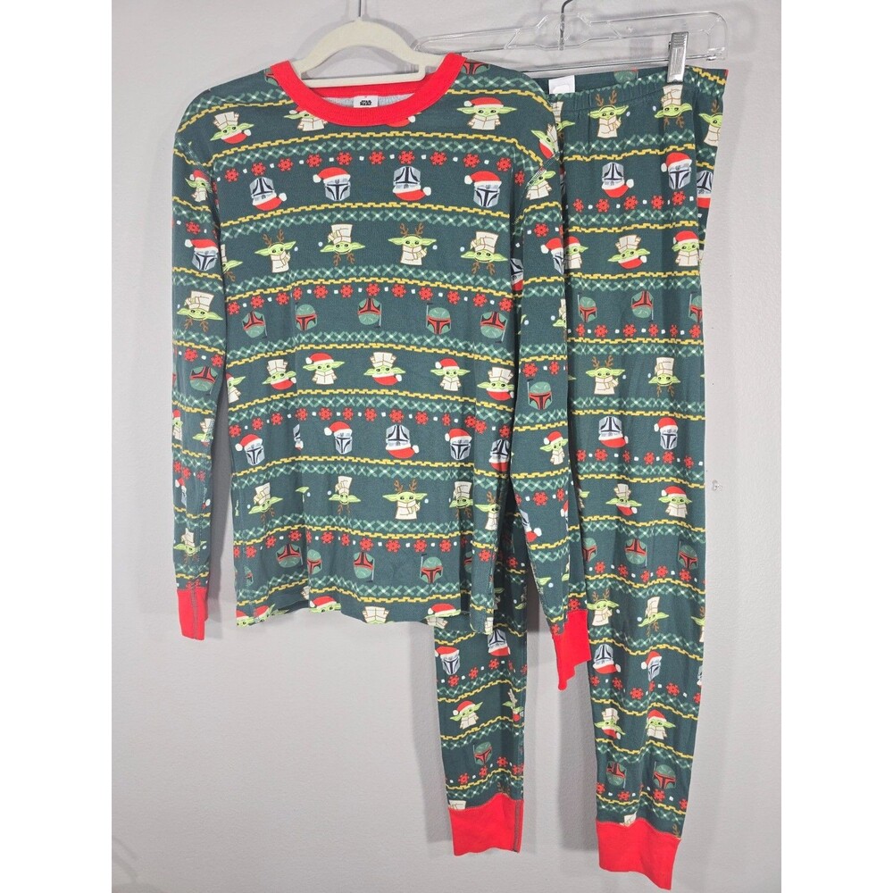 Hanna Andersson Star Wars Mandalorian Unisex Long John Pajama M Christmas BL